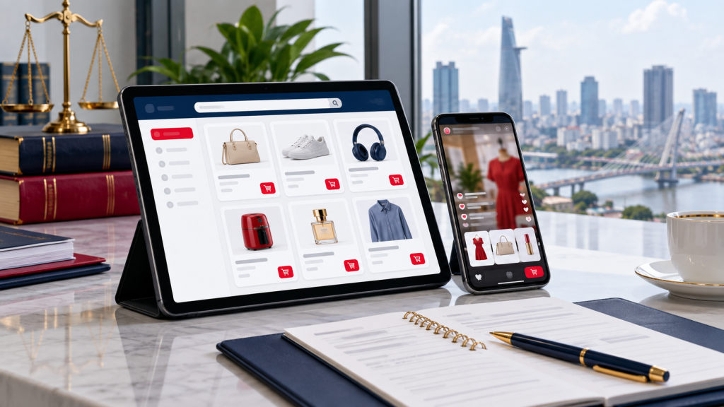 Online marketplace and livestream commerce compliance in Vietnam